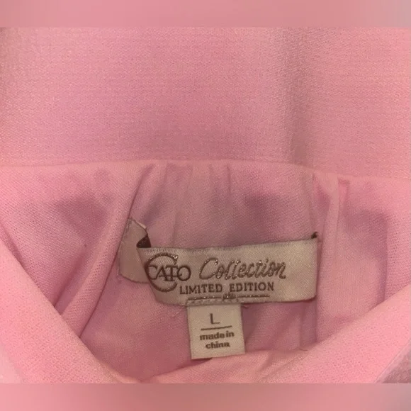 🌸Cato Pink Textured A-Line Skirt with 3D Roses-NWT🌸 - Picture 5 of 5